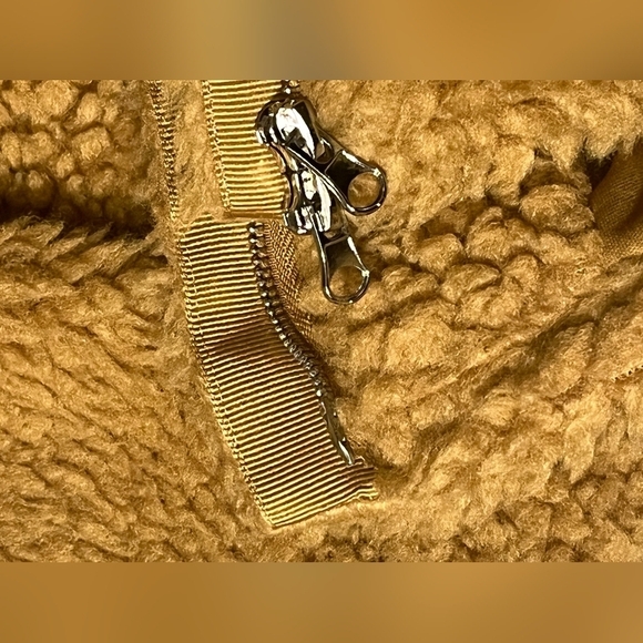 PacSun Teddy Jacket Faux Fur Sherpa Fleece zip up Lined Warm Winter Oversize M/L - Picture 7 of 7